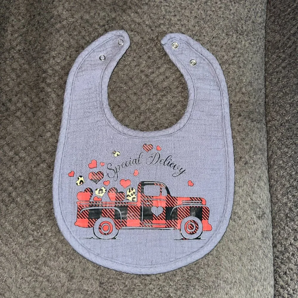 NEW Handcrafted Special Delivery Bib